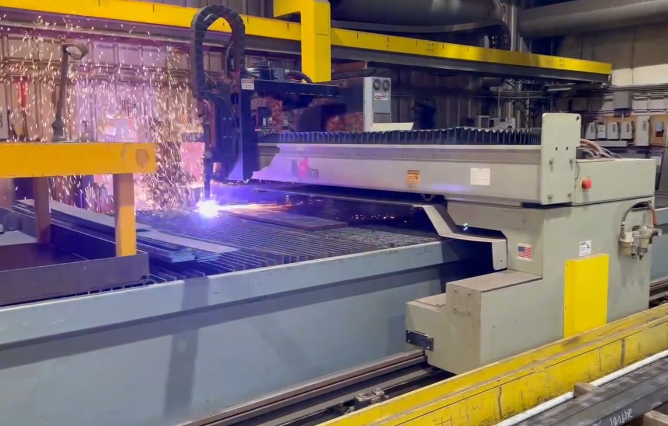 Steel Cutting on CNC table